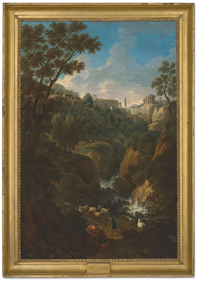 Veduta della cascata a Tivoli